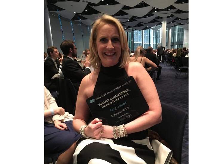 Faye Holland with Employee Engagement Award
