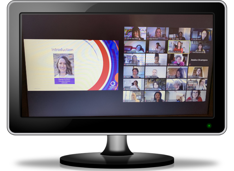 photo of an online Impact Women's Network meeting screen