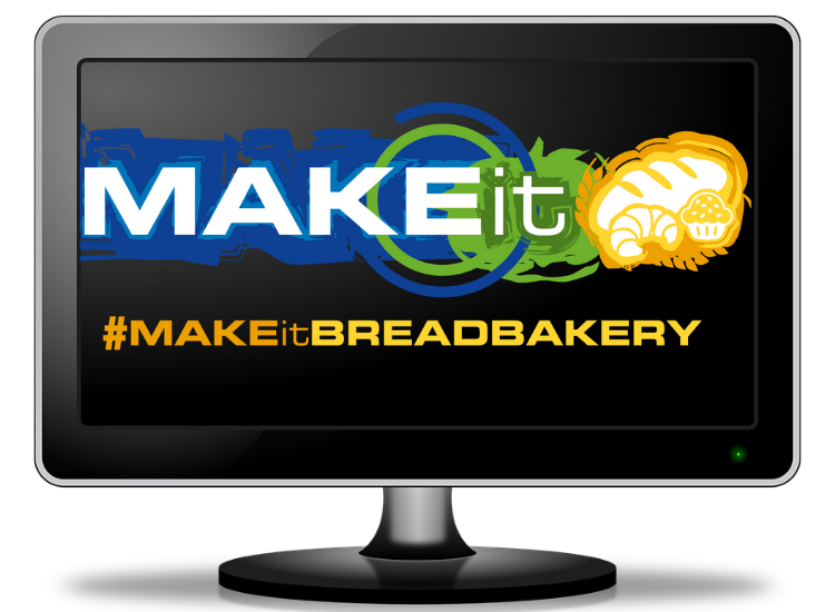 Monitor showing project logo