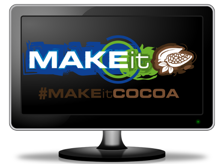 Monitor showing Cocoa project logo