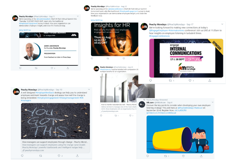 collage of social media posts